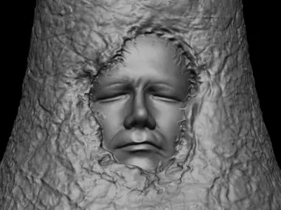 3D PRINTABLE COTTON CANDY COCOON - EXPOSED FACE - KILLER KLOWNS 3D print model