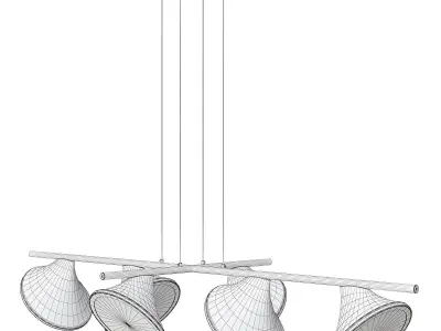 Chandelier G61264-6MBK Gerhort 3D model