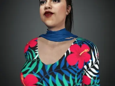 Asian Stylish lady 3D model