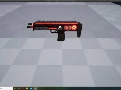 Sci-fi Submachine Gun Weapon 3d Model Low-poly 3D model