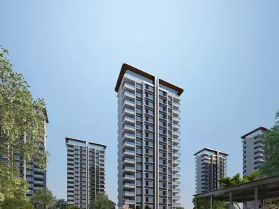 Residential Building 3D model 13