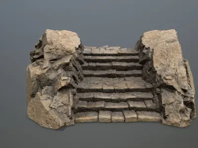 Rock  Gate Low-poly 3D model