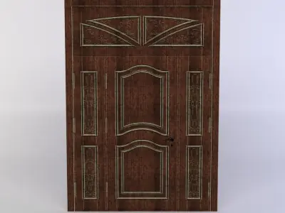 Door cabinet with Low-poly 3D model