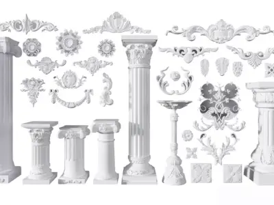 European architectural decorative components Texture