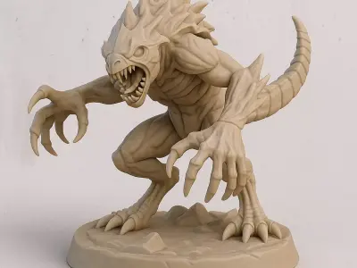 BURROW STALKER  Alien Tunnel Predator STL Pack 6 Dynamic Poses  3D print model