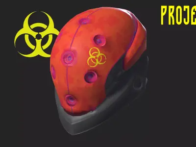 Project 2 - Toxic Red Low-poly 3D model