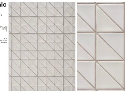 Right Triangle Mini Tiles in Straight Set Texture