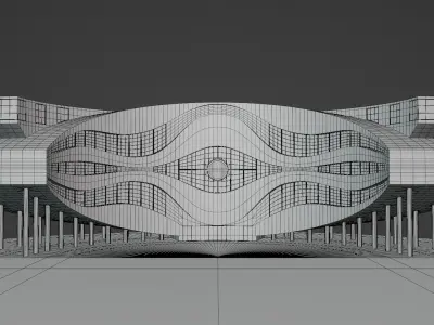 Future public building 3D model