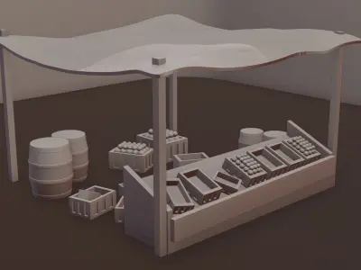 egyptian shop Free low-poly 3D model