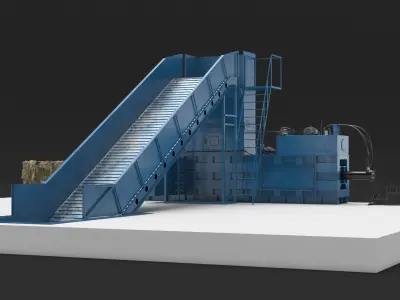  Automatic Horizontal Baler Blue 