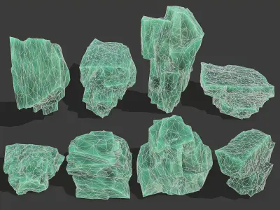 ice rocks 15 Low-poly 3D model