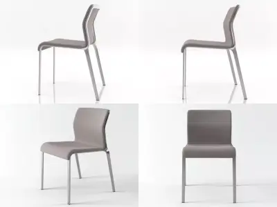 Bend four chairs 3D model