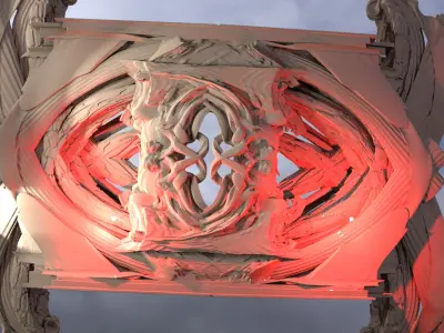 Baroque Gilded Drake Crest 3  3D model