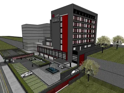 vacation spot-Resort-Fashion Leisure Hotel-0103 3D model