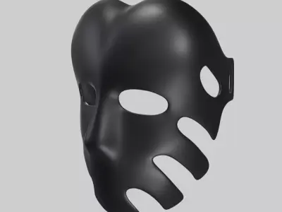  Black Mask Free low-poly 3D model
