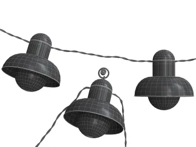 Solvinden string of lights with lanterns 3D model