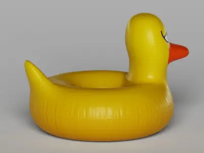 Giant Rubber Ducky Pool Float 3D model
