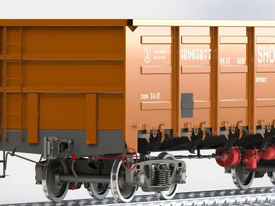 Railway Carriage 12-132 Model 3D model