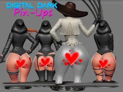 Resident Evil Village diorama with NSFW version and miniatures 3D print model