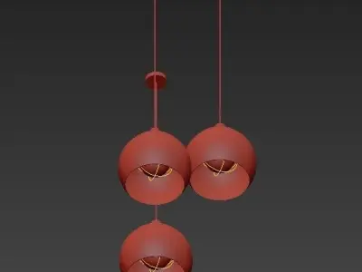 Sculptural Glass Globe 7 Light 3D model buy