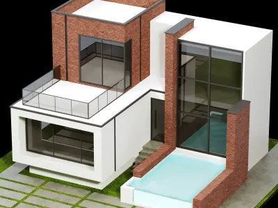 Model villa 02 3D model