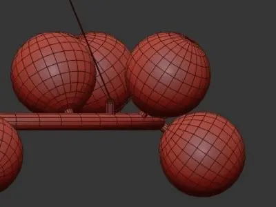 Berries Chandelier Amber D90 3D model