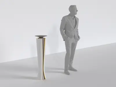 Futuristic Floor Lamp 03 3D model