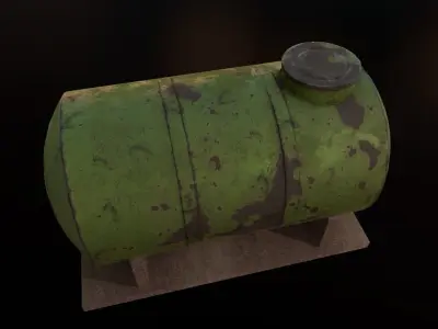 Low Poly Water Storage Tank PBR Low-poly 3D model