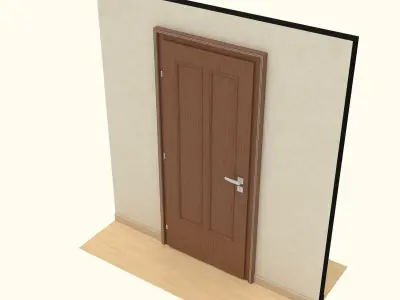 Wooden Door 3D model