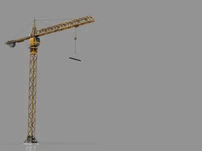 Tower Crane Low-poly 3D model