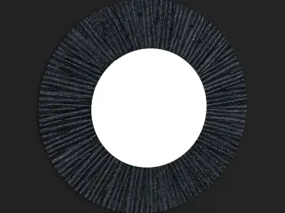 Regina Andrew Mirror - Slate Mirror Round Black Low-poly 3D model