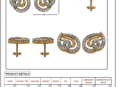 Earrings  3D print model buy