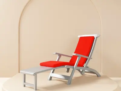 Beach Chair with matress 3d Model 3D model purchase