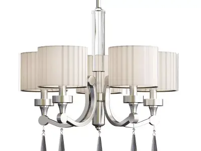PARKER chandelier with four lights and shades 3D model