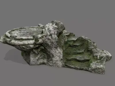Ladder Ruin Low-poly 3D model 10