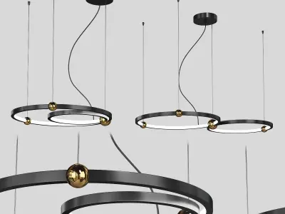 PLANETARY pendant light Low-poly 3D model