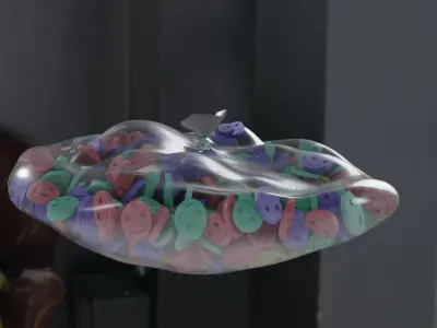 Large Ecstasy Bag  Low-poly 3D model