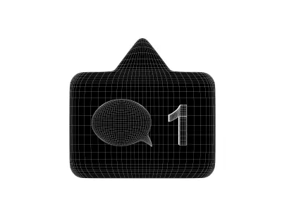 Socail Media Comment v2 001 Low-poly 3D model