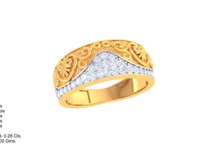 Women Ring  Render 3dm STL OBJ FBX Details 3D print model 149
