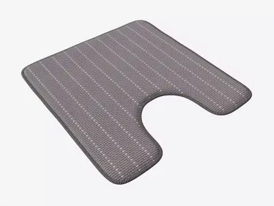 Toilet Bathroom Soft Rug 3D model