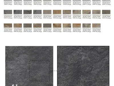 Cifre Ceramica Set 06 - Bundle - 2 types - 4K Textures Texture