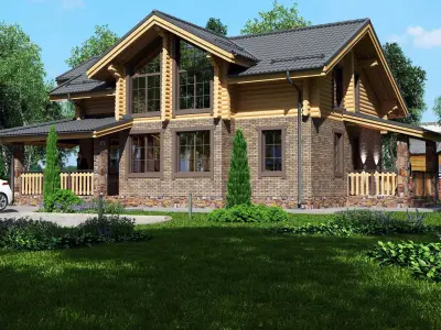 Exterior 3D model of a residential building 3D model