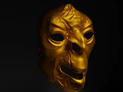 Orc Coplay Costume Face Mask  3D print model