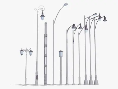 Street Electric Assets Low-poly 3D model