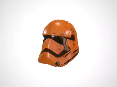 Star Wars Stormtrooper Helmet - Yellow Steel Low-poly 3D model
