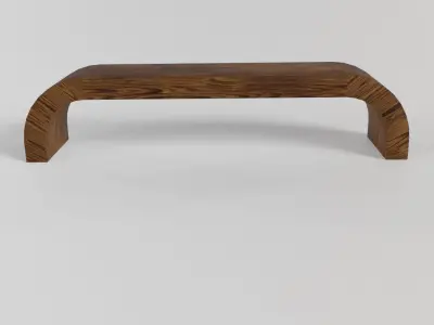 Long Bench Low-poly 3D model