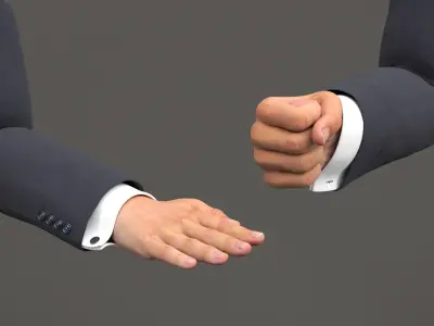  Male Arm Rock Paper Scissors Animated Rigged for Maya 
