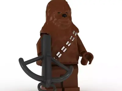 LEGO Minfigure Chewbacca 3D model
