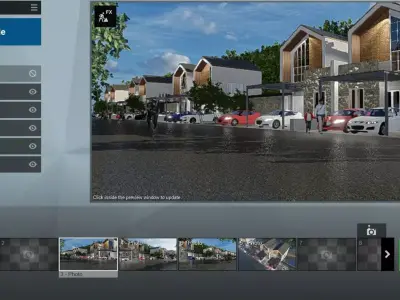 Modern 2 Storey House with Pool 12x12m SketchUp  Lumion 3D model