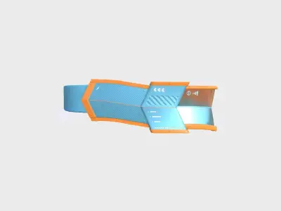 SciFi Glasses C07 Orange Blue - Character Design Fashion Low-poly 3D model